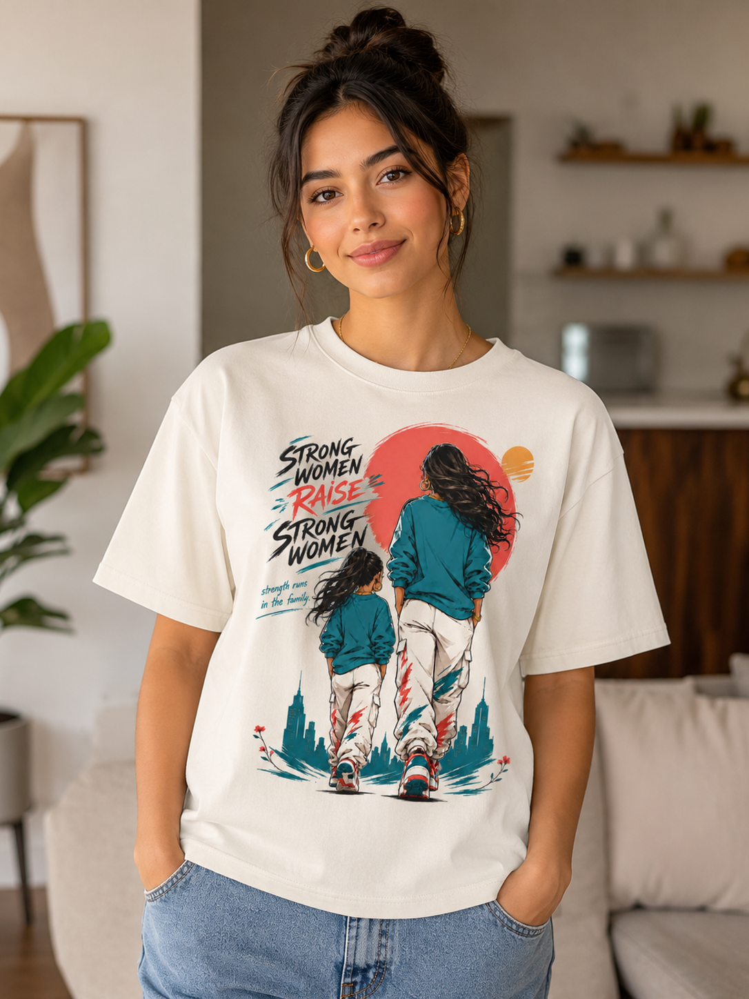 Strong Women Raise Strong Women Graphic T-Shirt