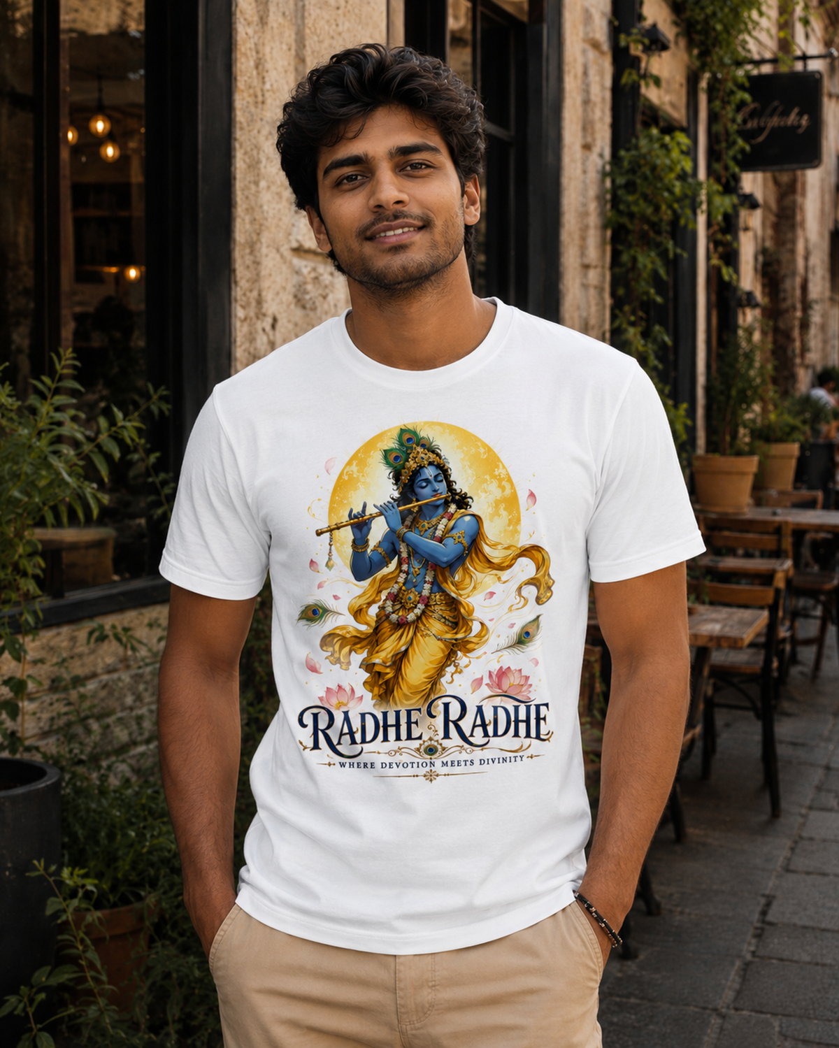 Radhe Radhe Krishna Graphic T-Shirt