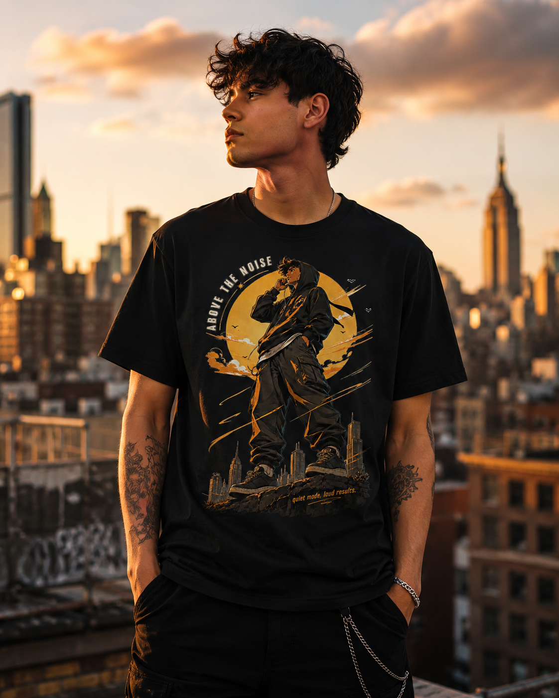 Above The Noise Graphic T-Shirt - ZEYVO