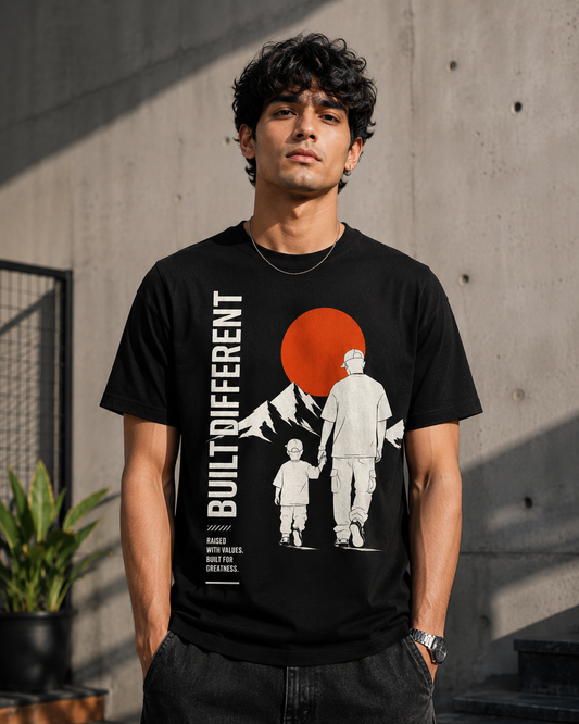 Built Different Father Son Graphic T-Shirt - ZEYVO