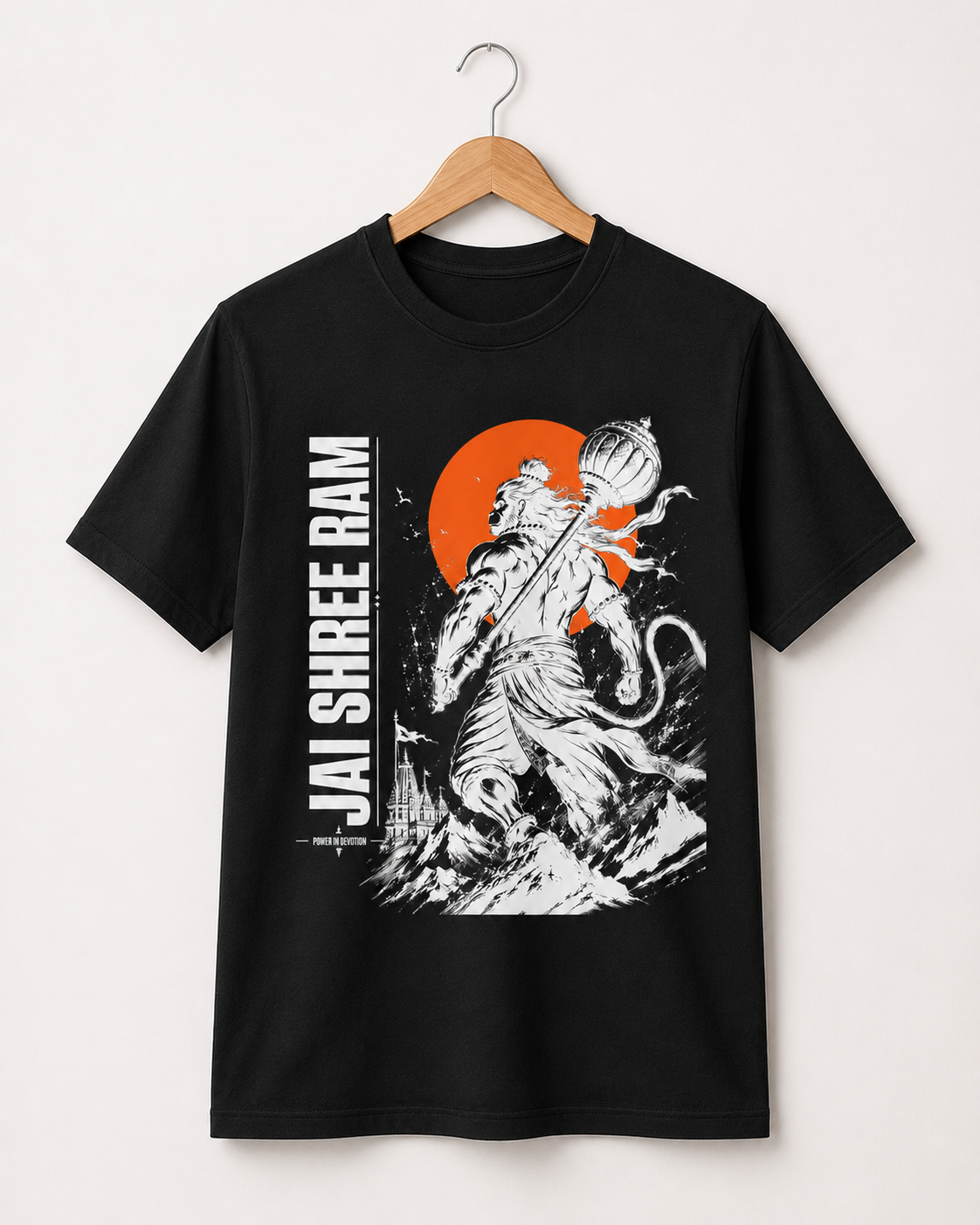 Jai Shree Ram Hanuman Graphic T-Shirt - ZEYVO