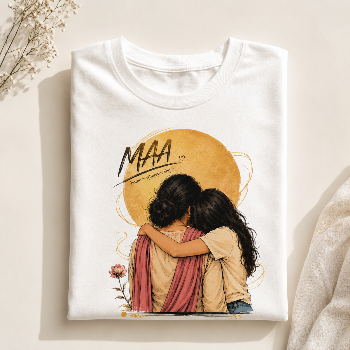 MAA Home Is Wherever She Is Graphic T-Shirt - ZEYVO