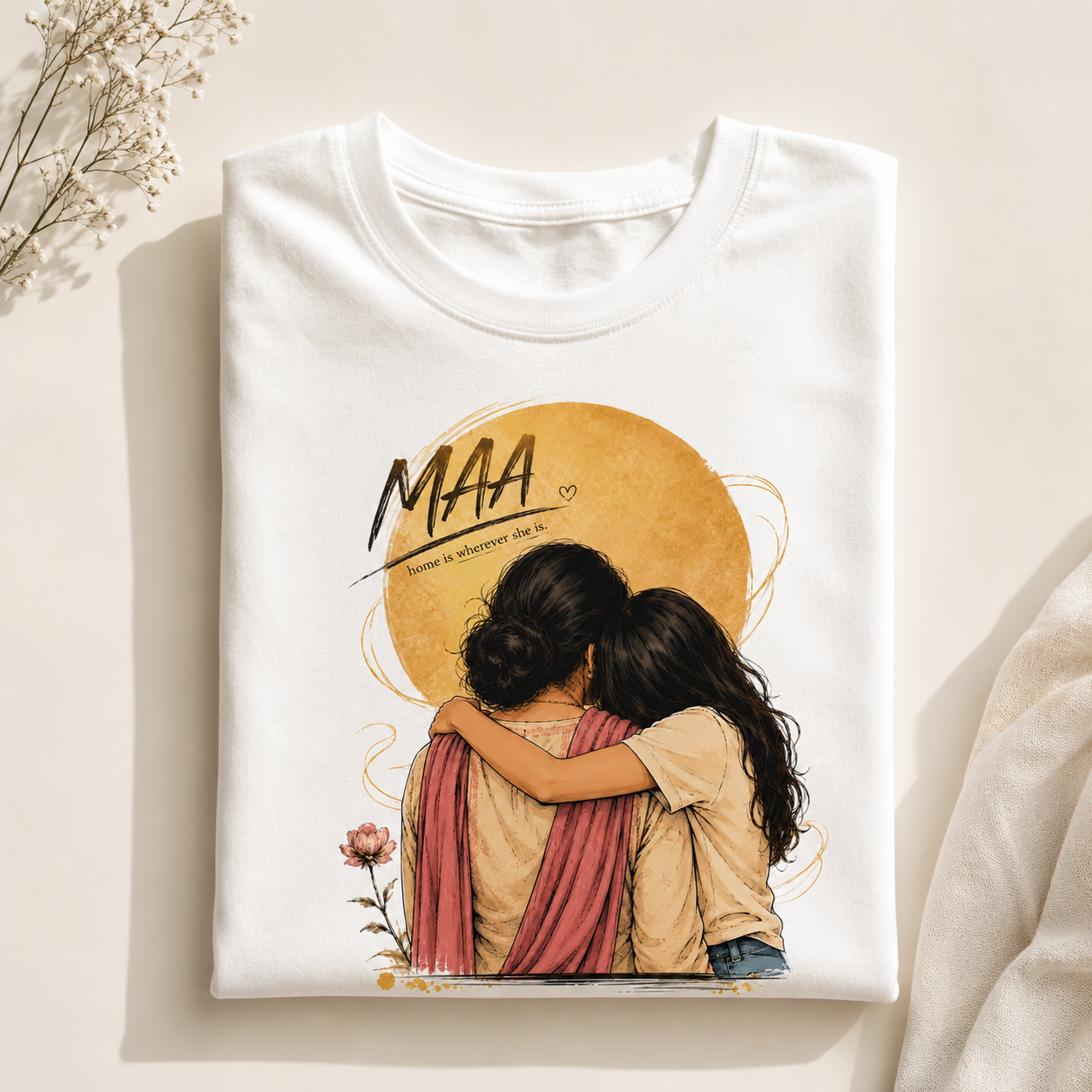 MAA Home Is Wherever She Is Graphic T-Shirt - ZEYVO