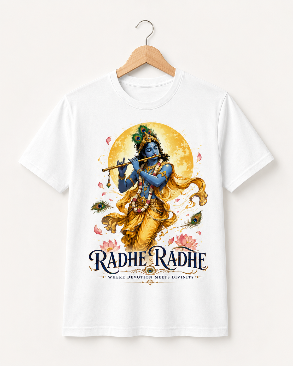 Radhe Radhe Krishna Graphic T-Shirt - ZEYVO