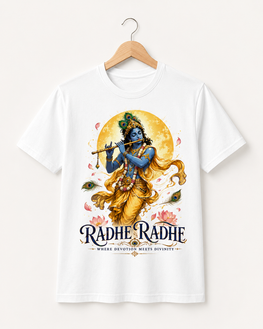 Radhe Radhe Krishna Graphic T-Shirt - ZEYVO