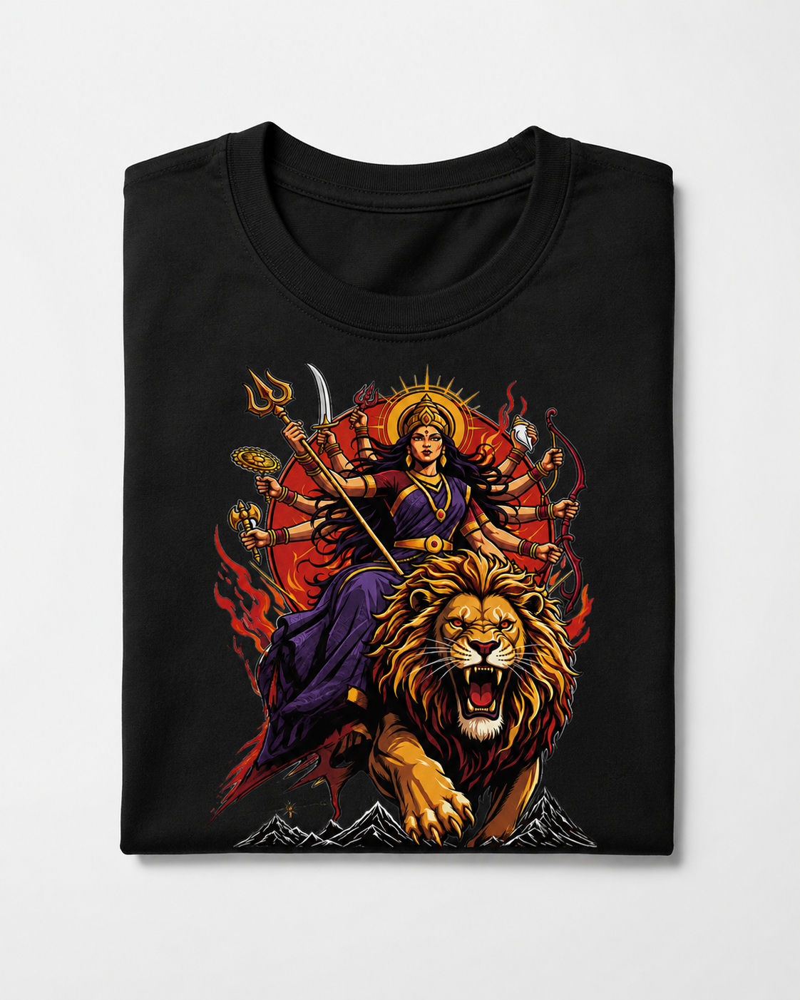 Shakti Within Durga Graphic T-Shirt - ZEYVO