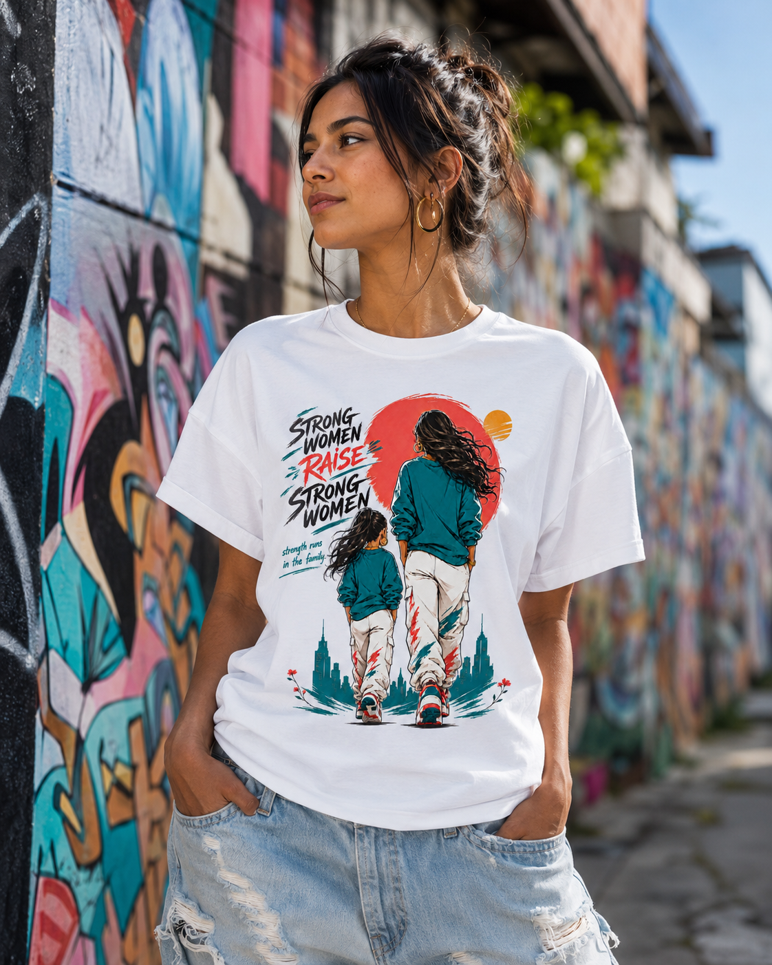 Strong Women Raise Strong Women Graphic T-Shirt - ZEYVO
